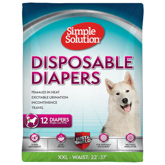 Simple Solution Disposable Female Dog Diapers XXL - 12 pack - The Pet Source