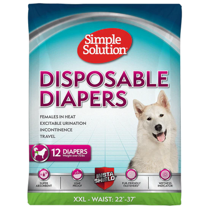 Simple Solution Disposable Female Dog Diapers XXL - 12 pack - The Pet Source
