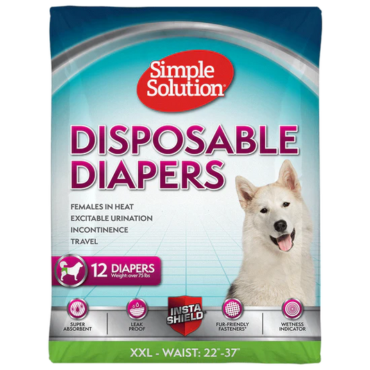 Simple Solution Disposable Female Dog Diapers XXL - 12 pack - The Pet Source