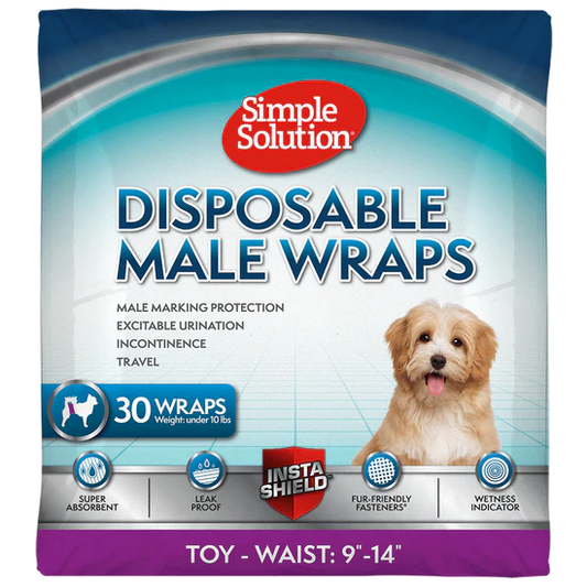 Simple Solution Disposable Male Dog Wraps Large - 12 pack - The Pet Source