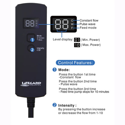 Lifegard Aquatics Quiet One DC Pump with Controller - 475 GPH - The Pet Source