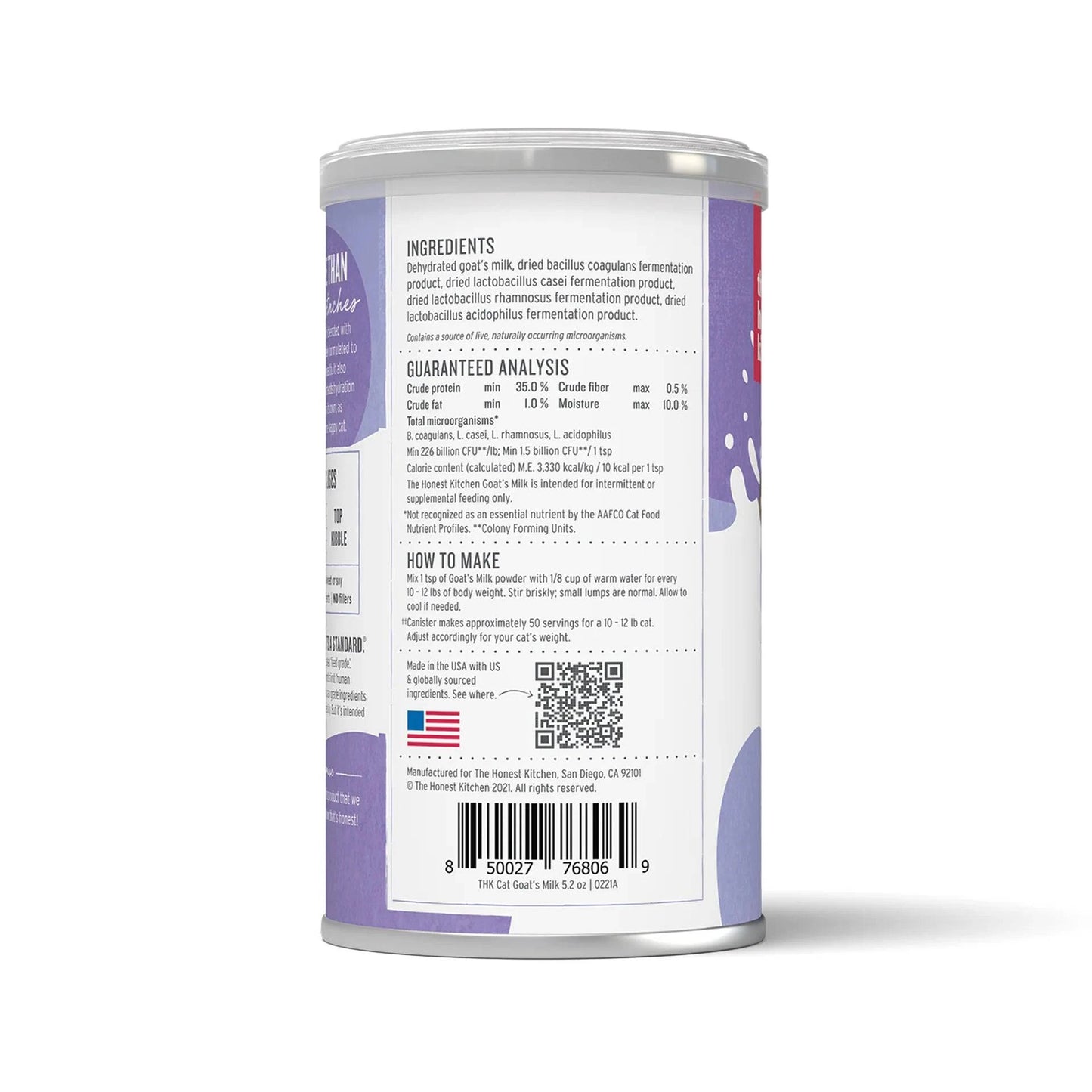 The Honest Kitchen Goat's Milk with Probiotics for Cats - 5.2 oz - The Pet Source