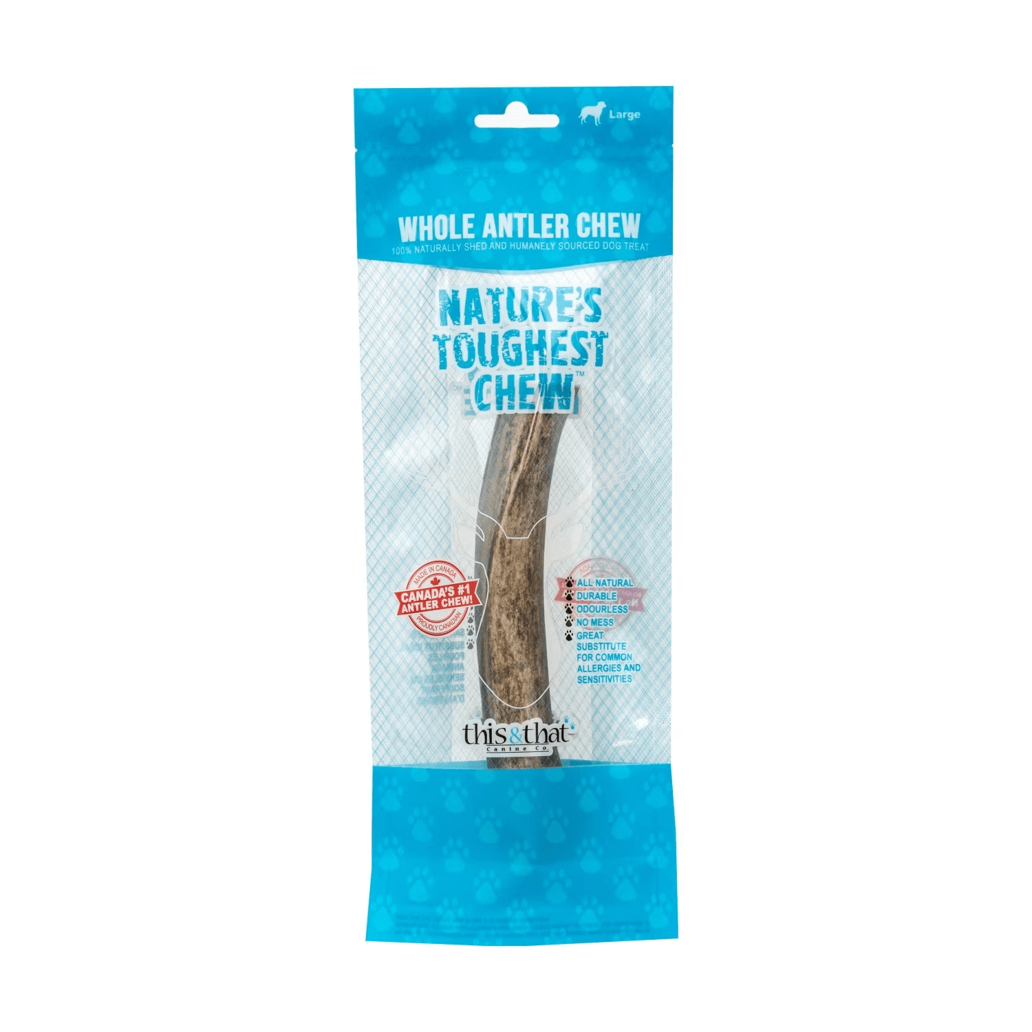 This & That Whole Antler Chew - Large - The Pet Source