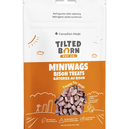 Tilted Barn Bison Miniwags Treats For Dogs - 100g - The Pet Source