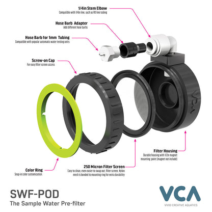 Vivid Creative Aquatics SWF-POD - Sample Water Pre-Filter - The Pet Source