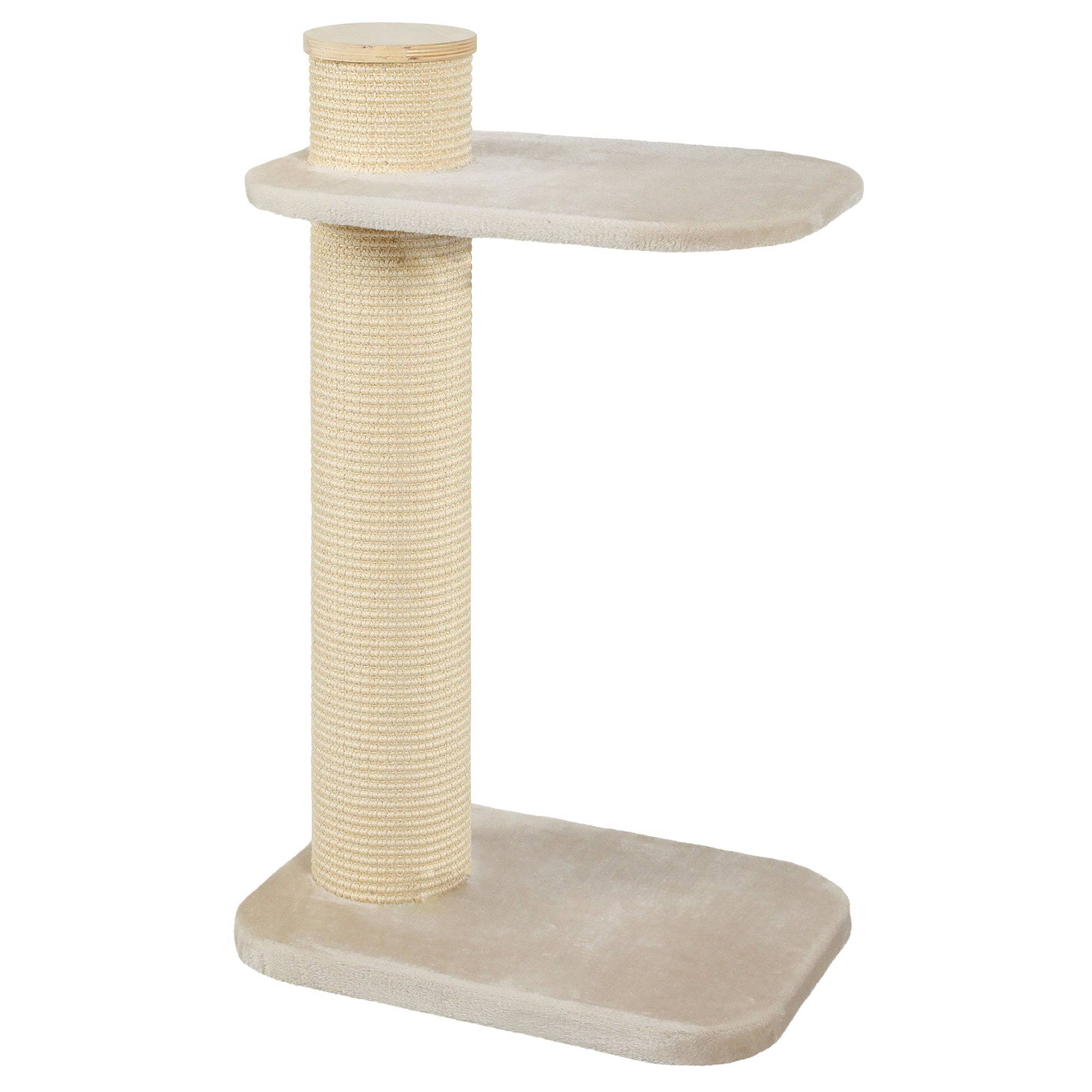 Zolux City Cat 2 Scratching Post with Platform - Beige - 59 x 45 x 97 cm - The Pet Source