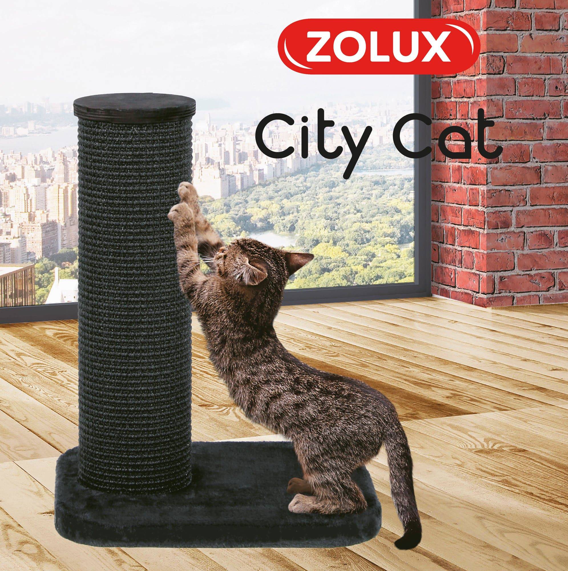 Zolux City Cat 1 Scratching Post - Grey - 47 x 39 x 62 cm - The Pet Source