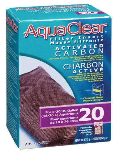 AquaClear 20 Activated Carbon Filter Insert - 1 pack - The Pet Source