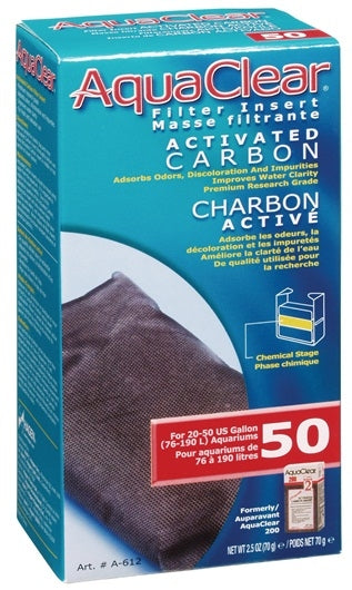 AquaClear 50 Activated Carbon Filter Insert - 1 pack - The Pet Source