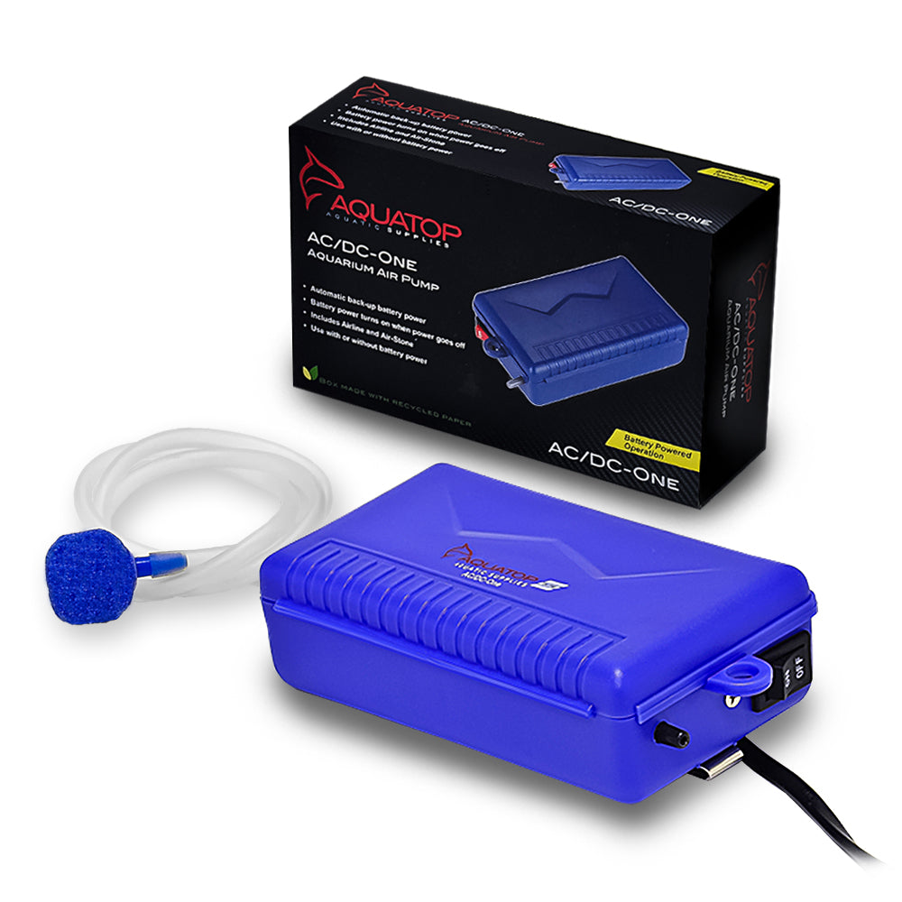 Aquatop Battery Powered Air Pump w- AC Power Failure Sensor - The Pet Source