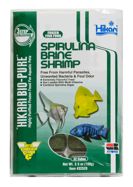 Hikari Bio-Pure Frozen Spirulina Brine Shrimp Cube Pack - 3.5oz - The Pet Source