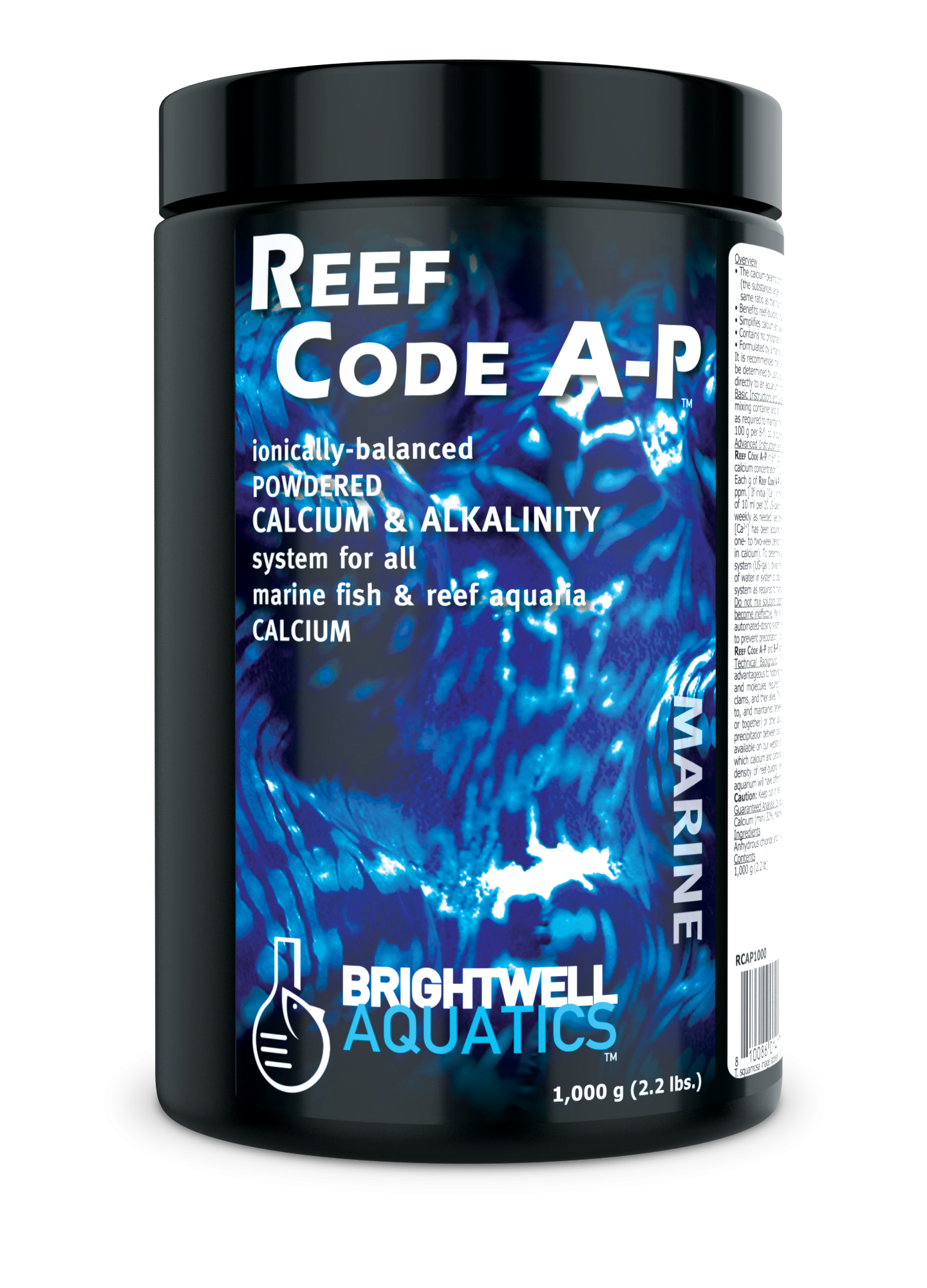 Brightwell Reef Code A-P Ionically Balanced Powered Calcium & Alkalinity Part A 1000g - The Pet Source