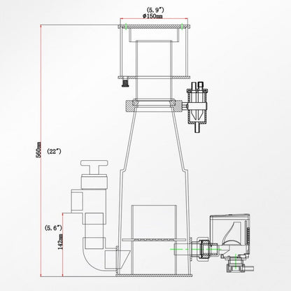 Reef Octopus Classic INT-150 6”  Internal Protein Skimmer - The Pet Source