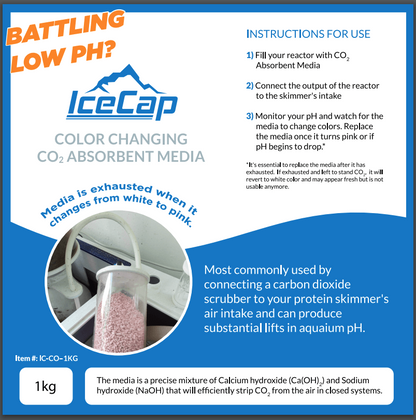 IceCap Color Changing CO2 Absorbent Media - 1kg - The Pet Source