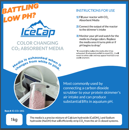 IceCap Color Changing CO2 Absorbent Media - 1kg - The Pet Source