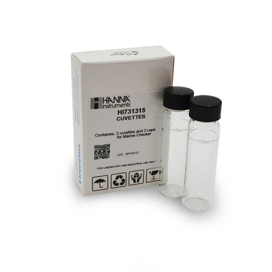 Hanna Instruments Glass Cuvettes and Caps for Checker® HC Colorimeters - Set Of 2 - The Pet Source