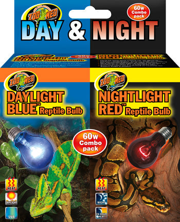 Zoo Med Day & Night Reptile Bulb Combo Pack - 60 W - The Pet Source