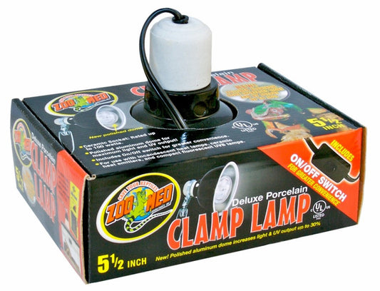 Zoo Med Deluxe Porcelain Clamp Lamp - 5.5 inch - The Pet Source