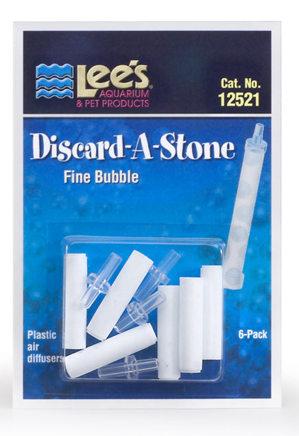 Lee's Discard-A-Stone - Air Stone Fine- 6 Pack - The Pet Source