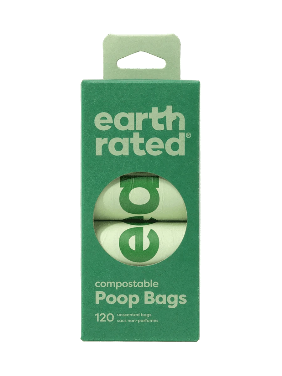 earth rated Certified Compostable Poop Bags - 120 Bags - The Pet Source
