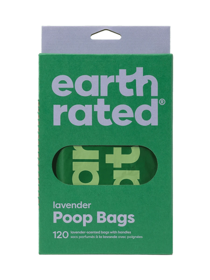 earth rated Easy-Tie Handle Poop Bags Lavender - 120 Bags - The Pet Source