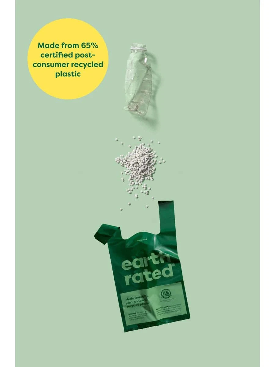 earth rated Easy-Tie Handle Poop Bags Lavender - 120 Bags - The Pet Source