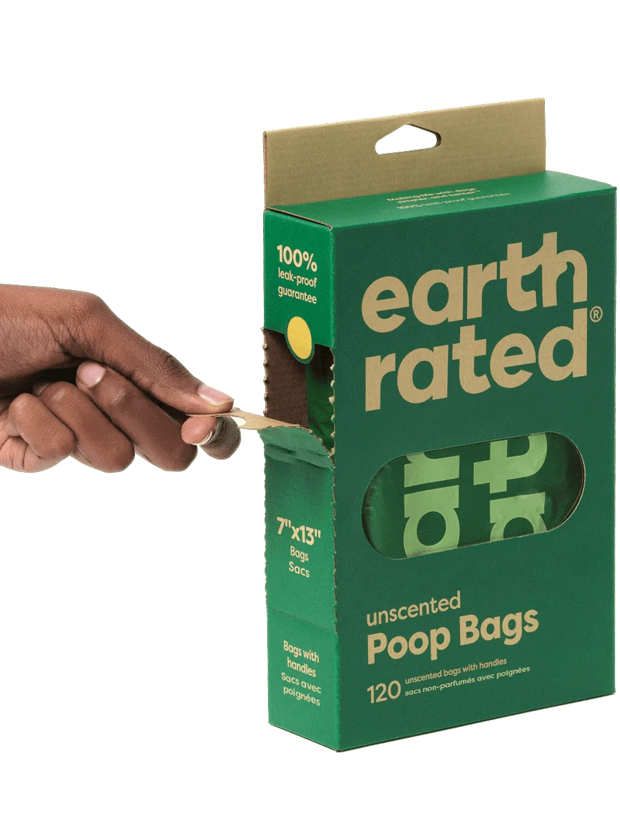 earth rated Easy-Tie Handle Poop Bags Lavender - 120 Bags - The Pet Source