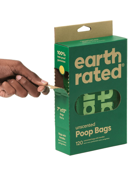 earth rated Easy-Tie Handle Poop Bags Lavender - 120 Bags - The Pet Source