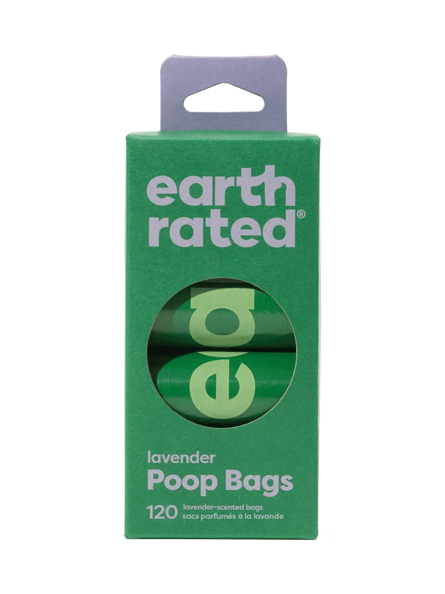 earth rated Poop Bags on Refill Rolls Lavender - 120 Bags - The Pet Source