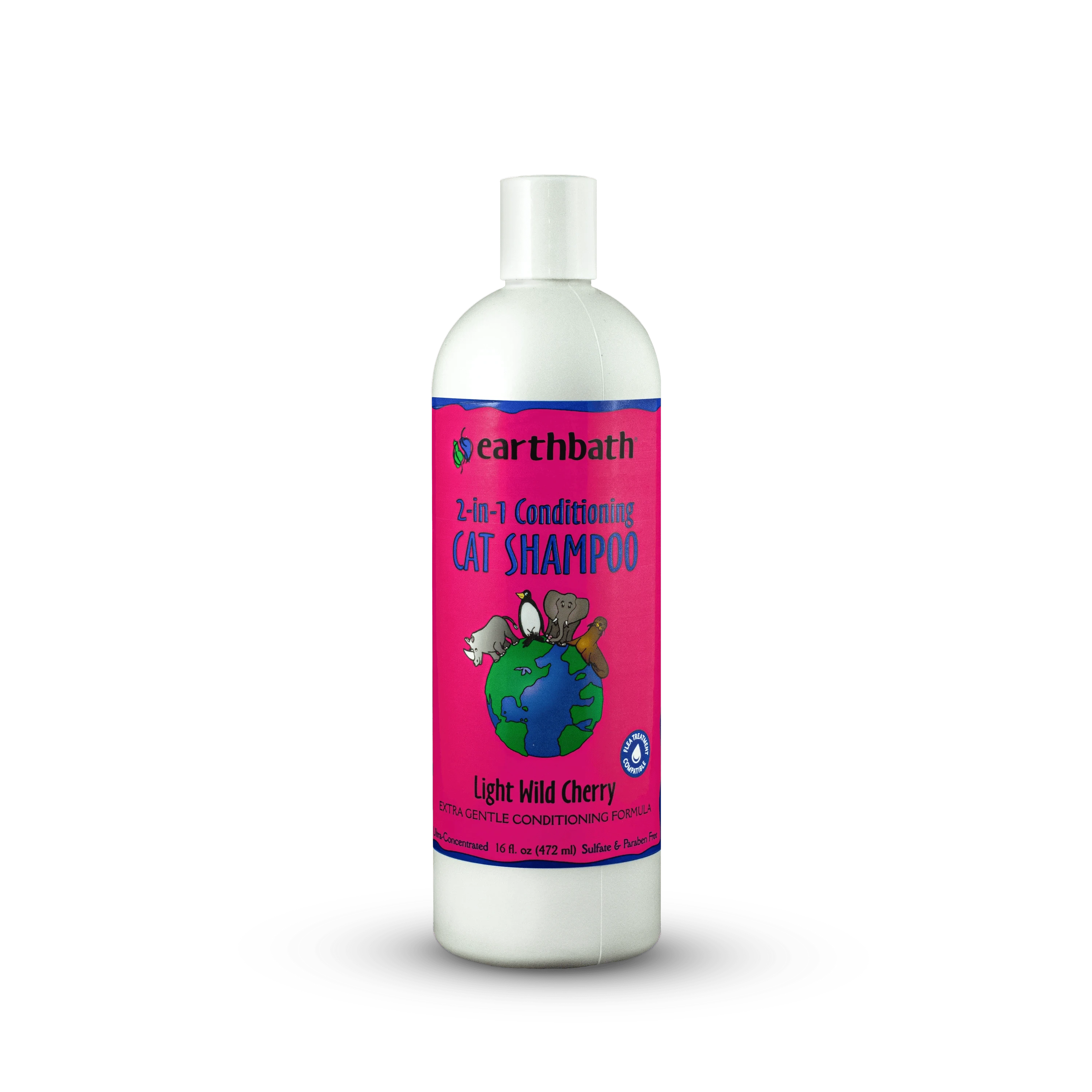 earthbath 2-in-1 Conditioning Cat Shampoo - 16oz - The Pet Source