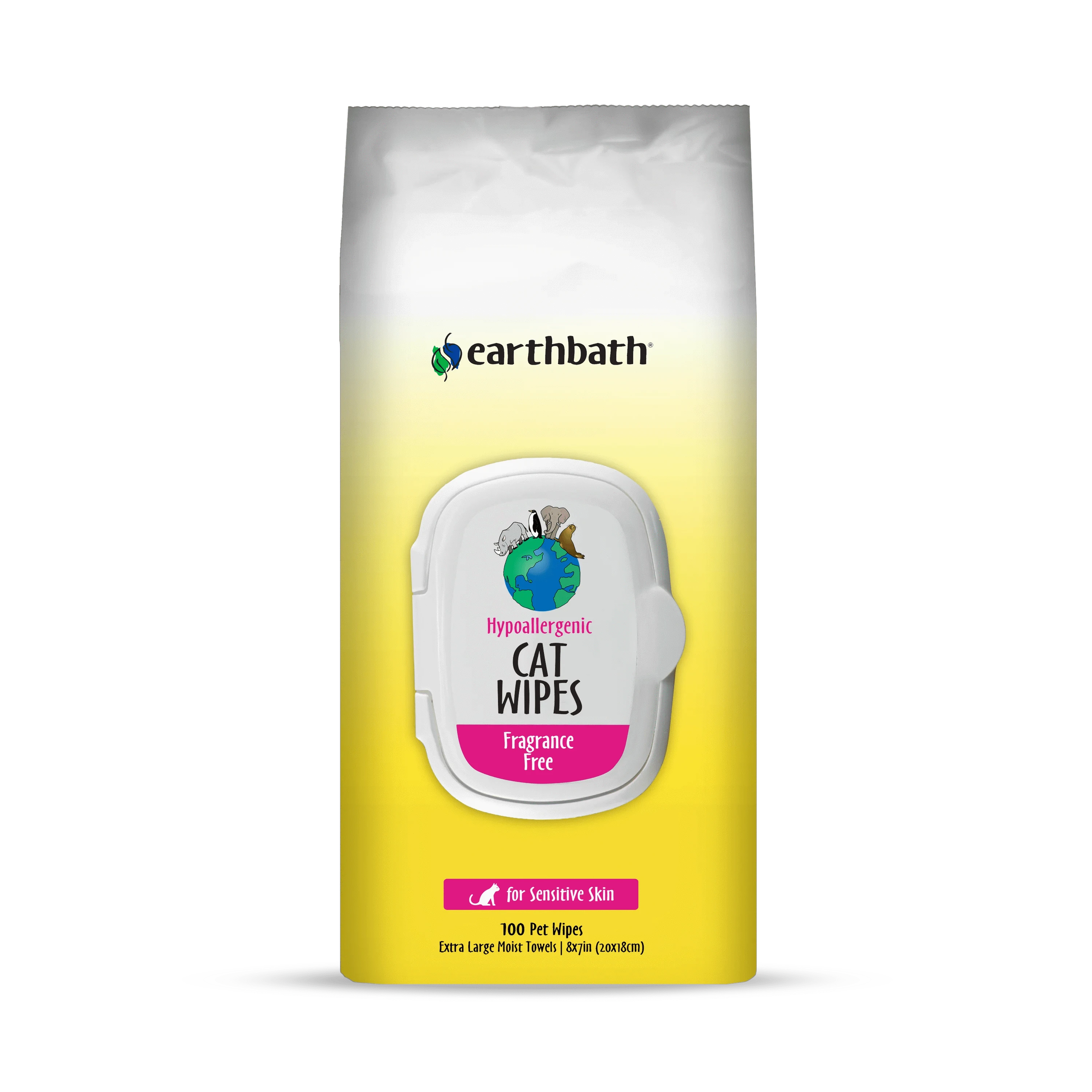 earthbath Hypoallergenic Cat Wipes - 100ct - The Pet Source