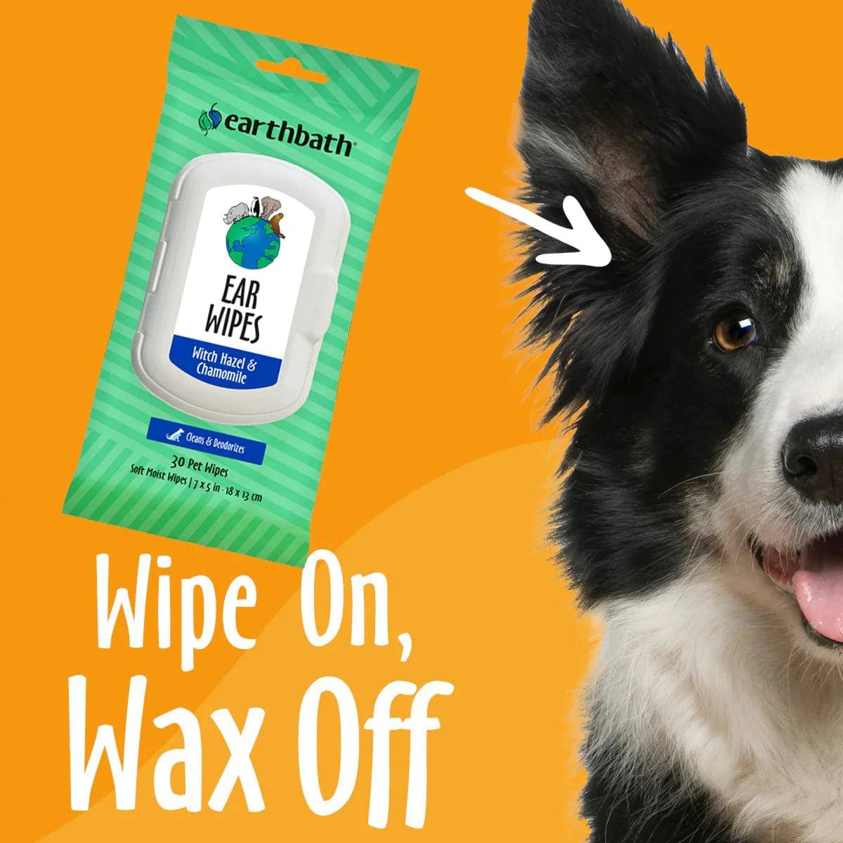 earthbath Ear Wipes - 30 Wipes - The Pet Source