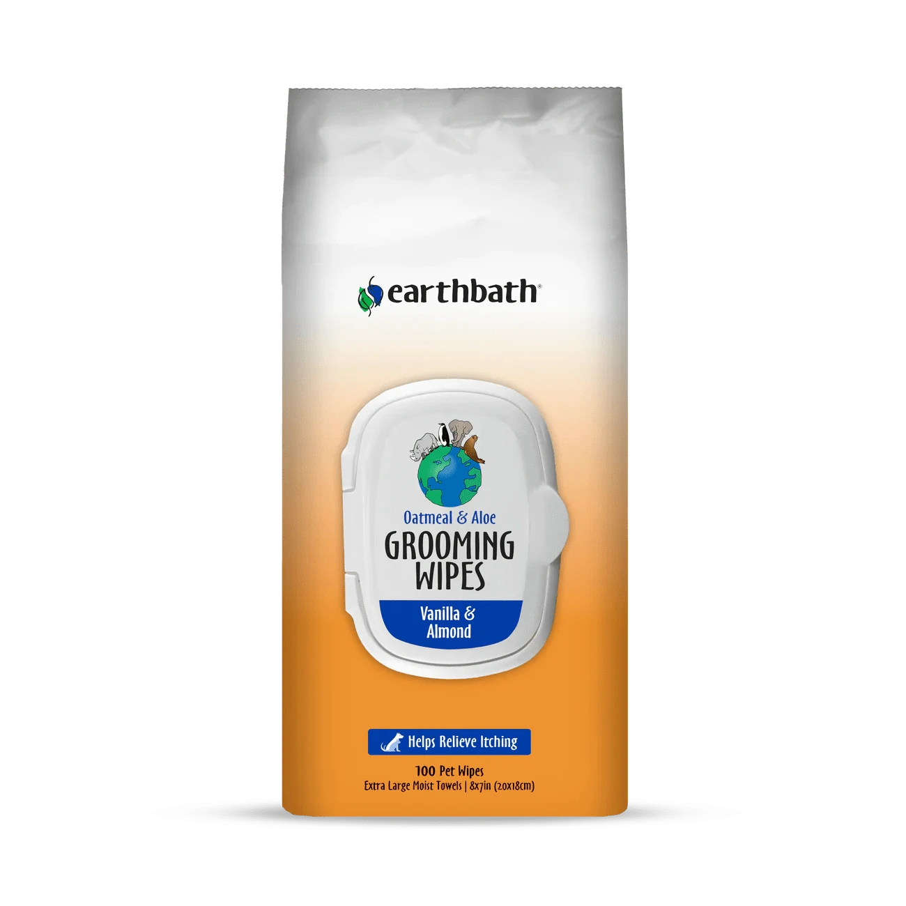 earthbath Grooming Wipes - Oatmeal & Aloe - 100 Wipes - The Pet Source