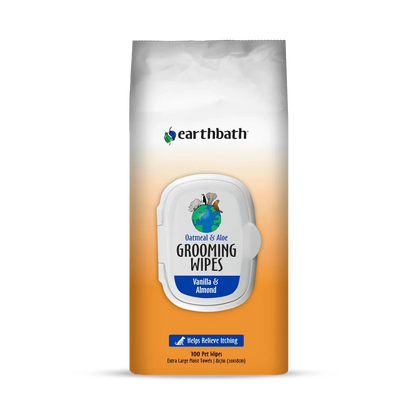 earthbath Grooming Wipes - Oatmeal & Aloe - 100 Wipes - The Pet Source