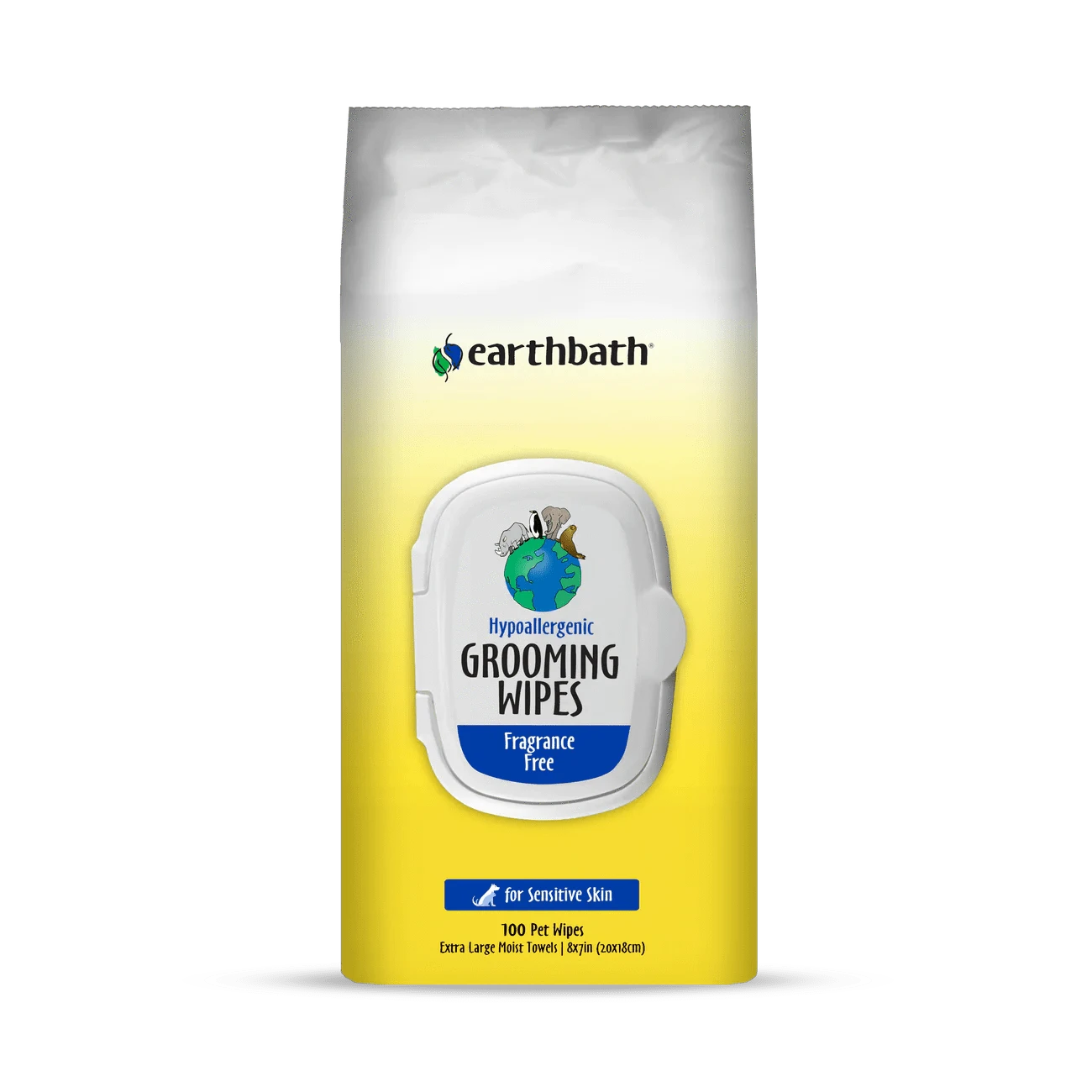 earthbath Hypoallergenic Grooming Wipes - 100 Wipes - The Pet Source