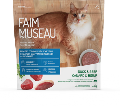 Faim Museau Duck & Beef Raw Frozen Cat Food - 6lb - The Pet Source