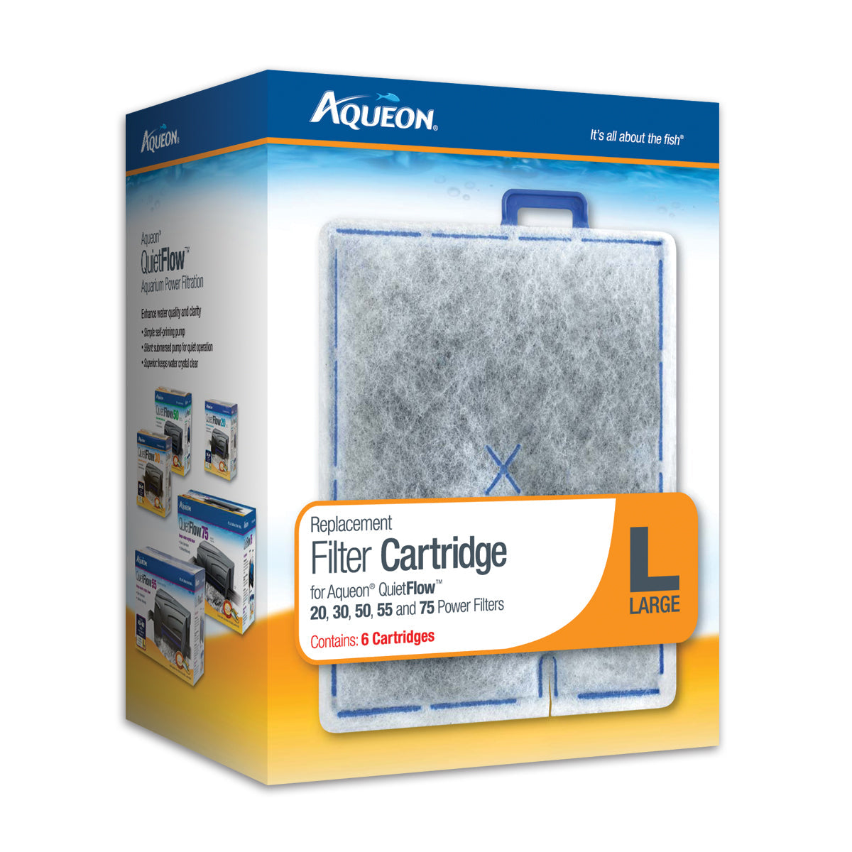 Aqueon Replacement Filter Cartridge Large 6pk - The Pet Source
