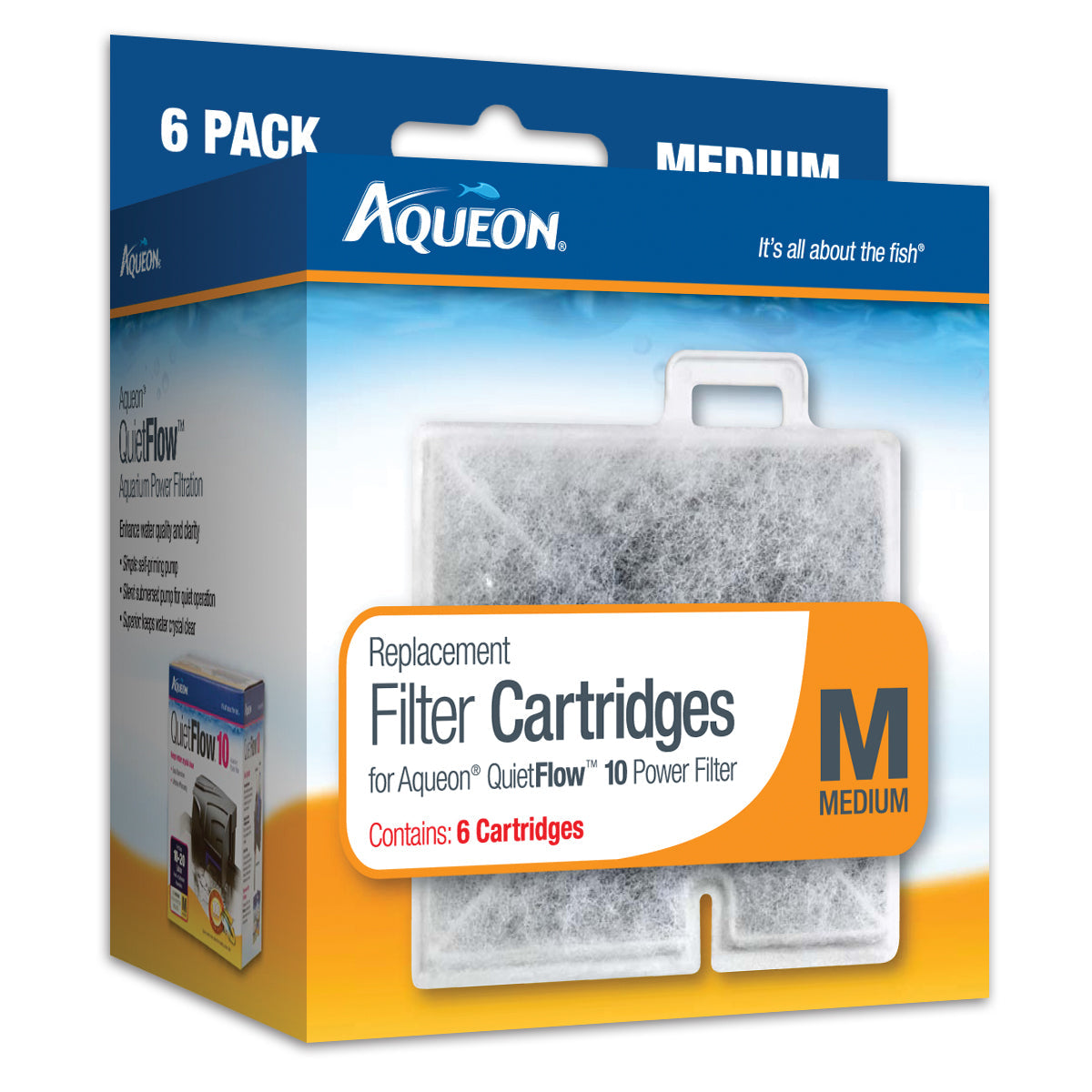 Aqueon Replacement Filter Cartridge Medium 6pk - The Pet Source