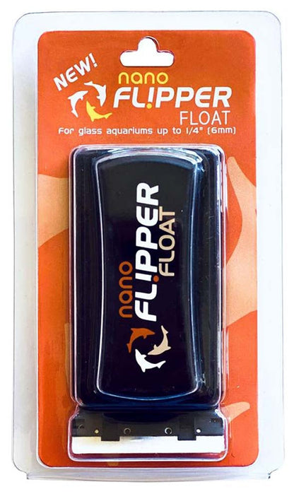 Flipper Nano FLOAT 2 in 1 Magnetic Aquarium Algae Cleaner - Up to 1-4" (6mm) or 25 Gallons - The Pet Source