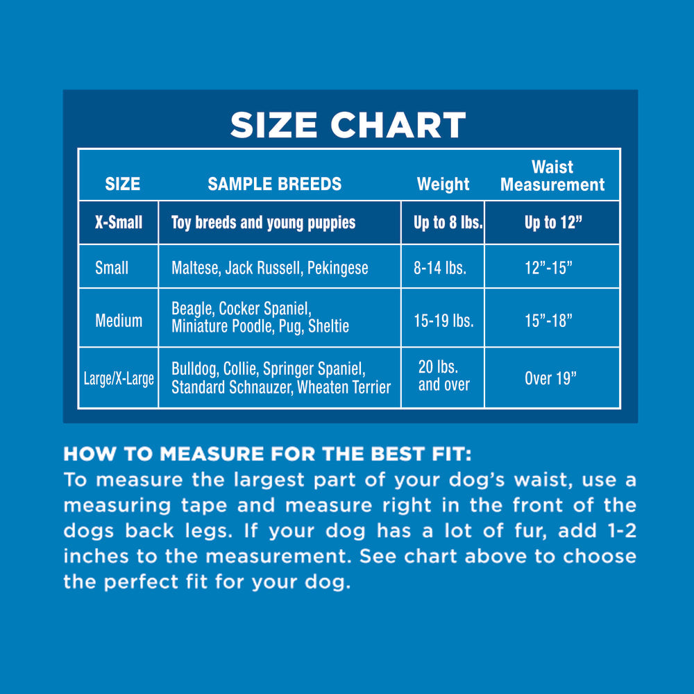 Four Paws Wee-Wee Disposable Dog Diapers Large / X-Large - 12 pack - The Pet Source