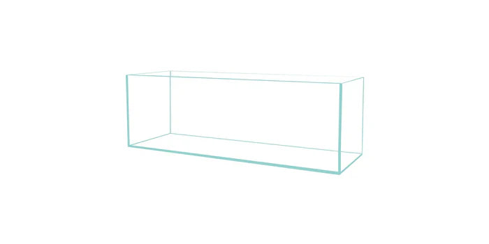 6 Gallon Long 45° Degree Low Iron Ultra Clear Bookshelf Aquarium 5mm Glass - The Pet Source