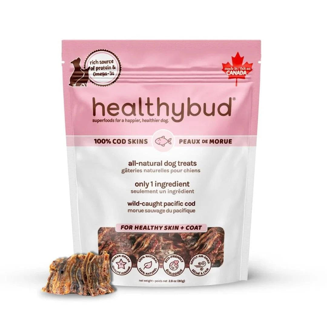 Healthybud All Natural Cod Skin Cubes Dog & Cat Treats - 150g - The Pet Source