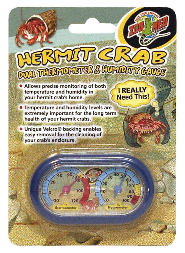 Zoo Med Hermit Crab Dual Thermometer & Humidity Gauge - The Pet Source
