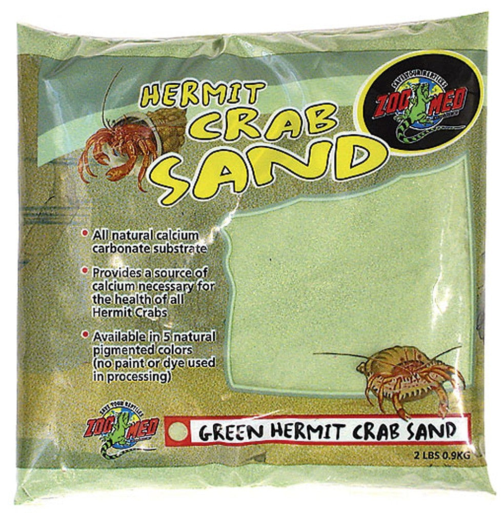 Zoo Med Hermit Crab Sand - 2 lb Green - The Pet Source