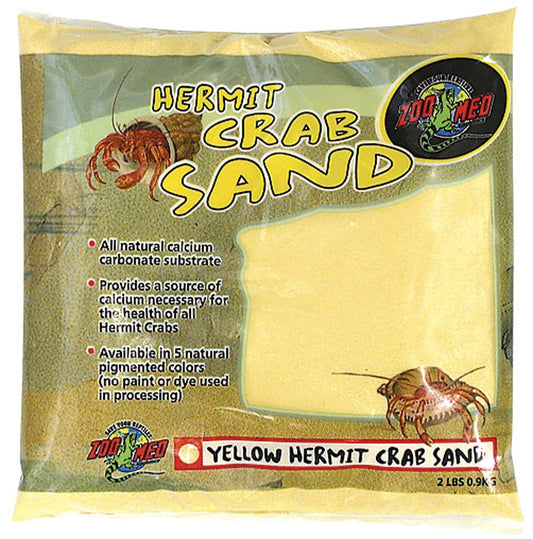 Zoo Med Hermit Crab Sand - 2 lb Yellow - The Pet Source