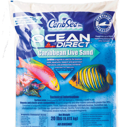 CaribSea Ocean Direct Live Sand Original Grade - 20lb - The Pet Source