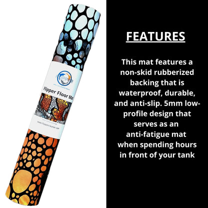 Flipper Aquarium Mat with Clownfish Artwork – waterproof and cushioned for Aquariums, Floor Mat, Desk Pad, and Decorative Gift for Hobbyists - The Pet Source