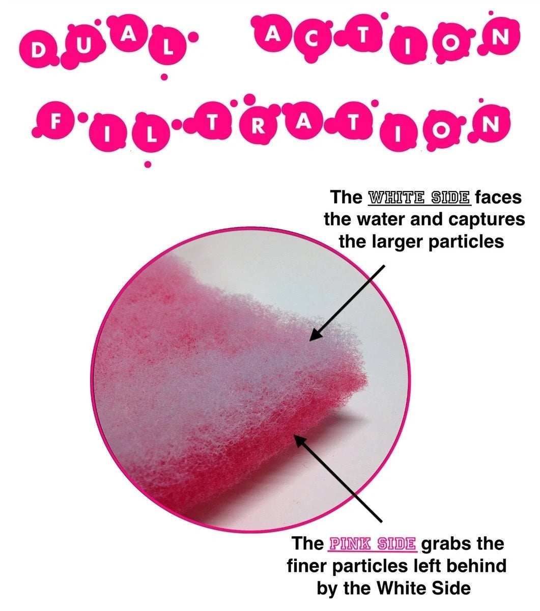 Pinky Filters Dual Sided Aquarium Floss - 1 ft x 10 ft - The Pet Source