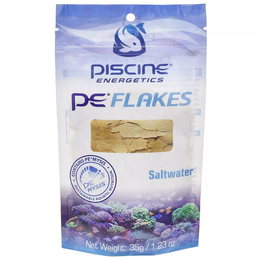 Piscine Energetics PE Mysis Flakes - Saltwater 1lb - The Pet Source