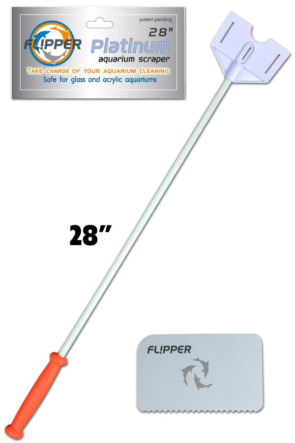 Flipper Platinum Aquarium Scraper for Glass and Acrylic Tanks - 28in - The Pet Source